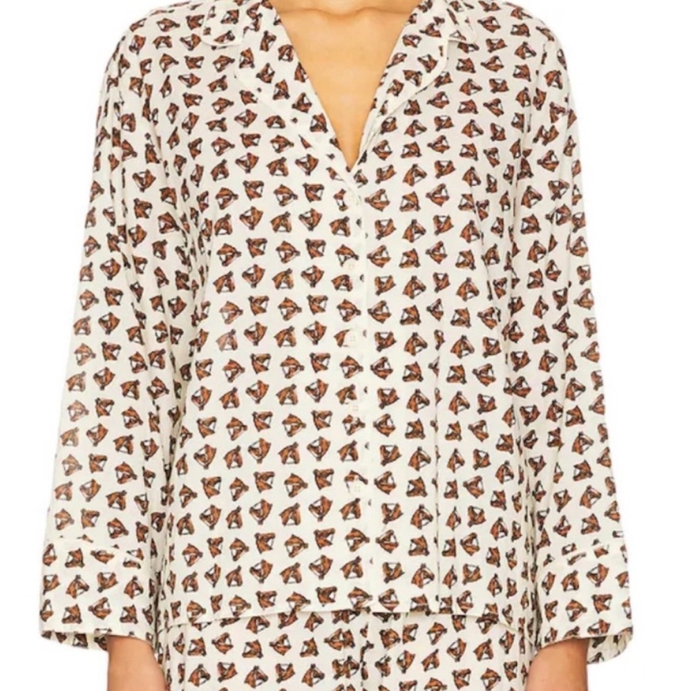 THE PAJAMA SHIRT Horse Pattern